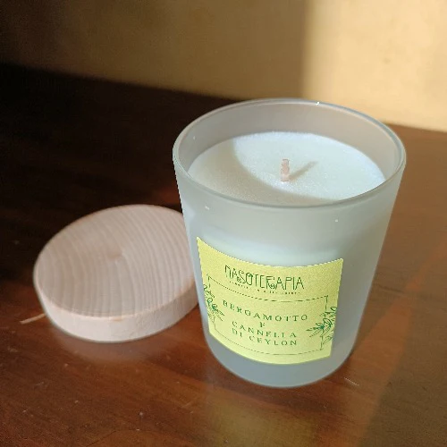 Candela Profumata Bergamotto e Cannella di Ceylon Nasoterapia - Image 2