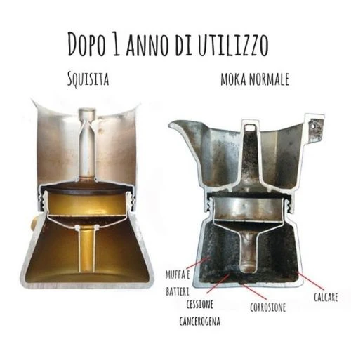 Squisita MokArgento moka in metalceramica agli ioni di argento 2 tazzine - GHA - Image 2