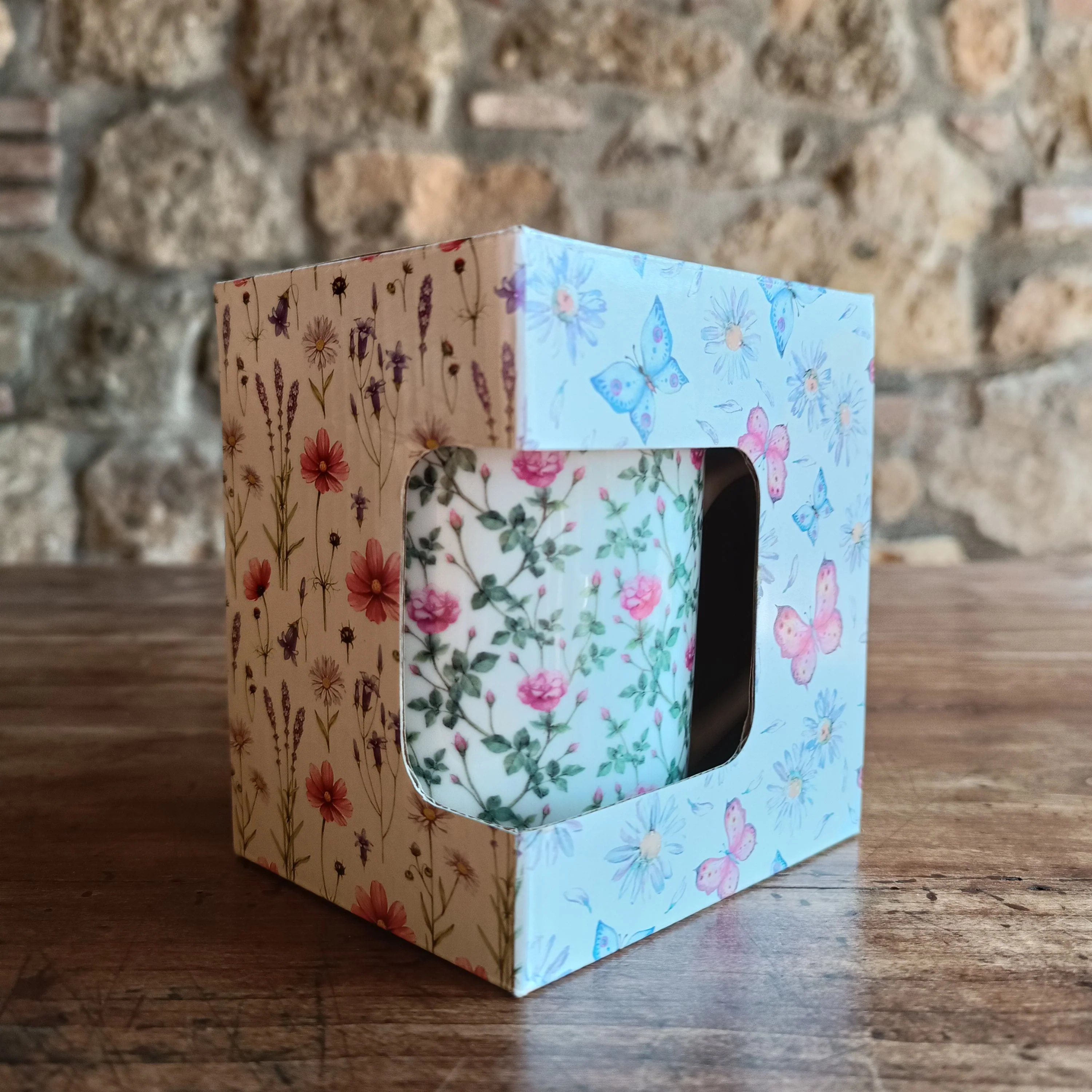 Tazza infusiera con filtro acciaio e coperchio - decorata con rose - Image 3